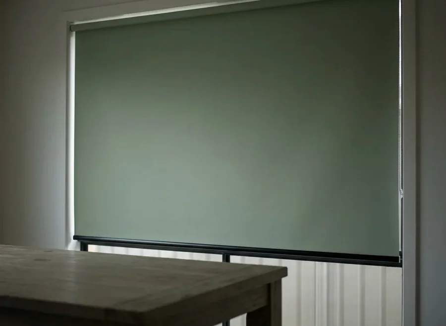 Blockout roller blinds fitted in a Boardwalk home
