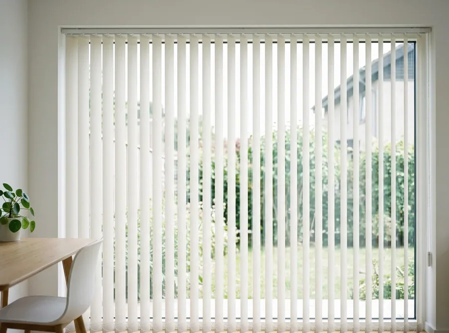 Vertical & panel blinds fitted in a Boardwalk home